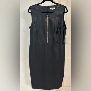 Calvin Klein Faux Leather Dress